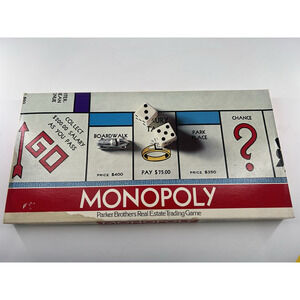 Vintage 1975 Monopoly No.9 Board Game Parker Brothers Family Night Collectible